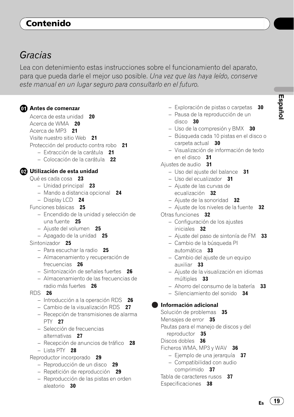 Pioneer DEH-3900MP DE User Manual | Page 19 / 60