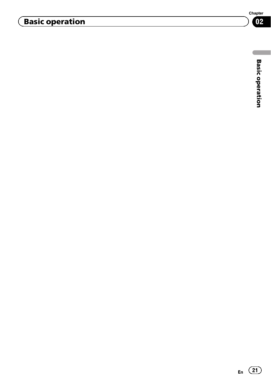 Basic operation | Pioneer AVIC-Z120BT User Manual | Page 21 / 228