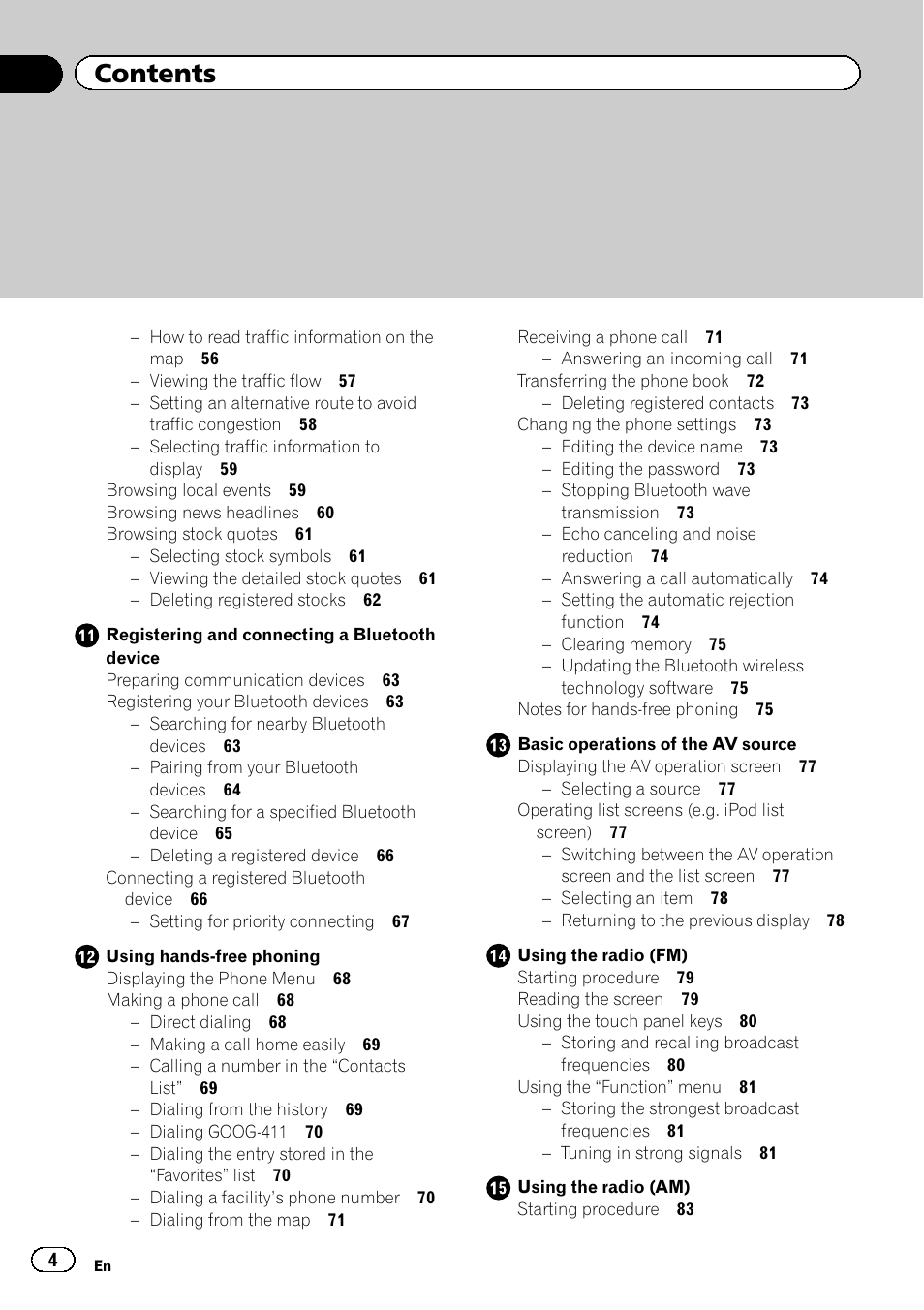 Pioneer AVIC-Z120BT User Manual | Page 4 / 228