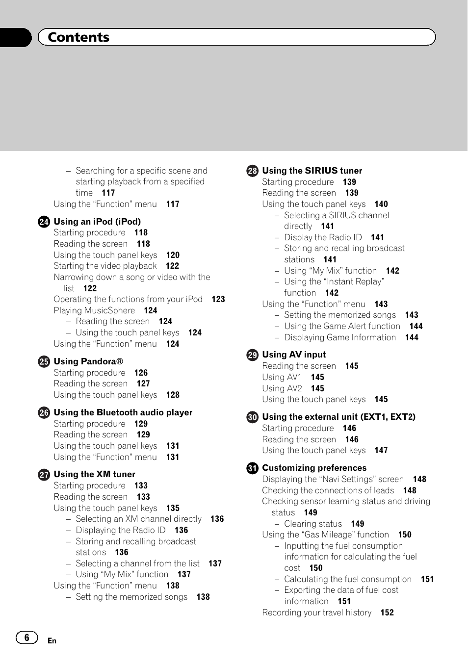 Pioneer AVIC-Z120BT User Manual | Page 6 / 228