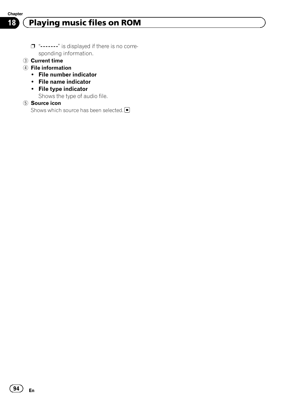 18 playing music files on rom | Pioneer AVIC-Z120BT User Manual | Page 94 / 228