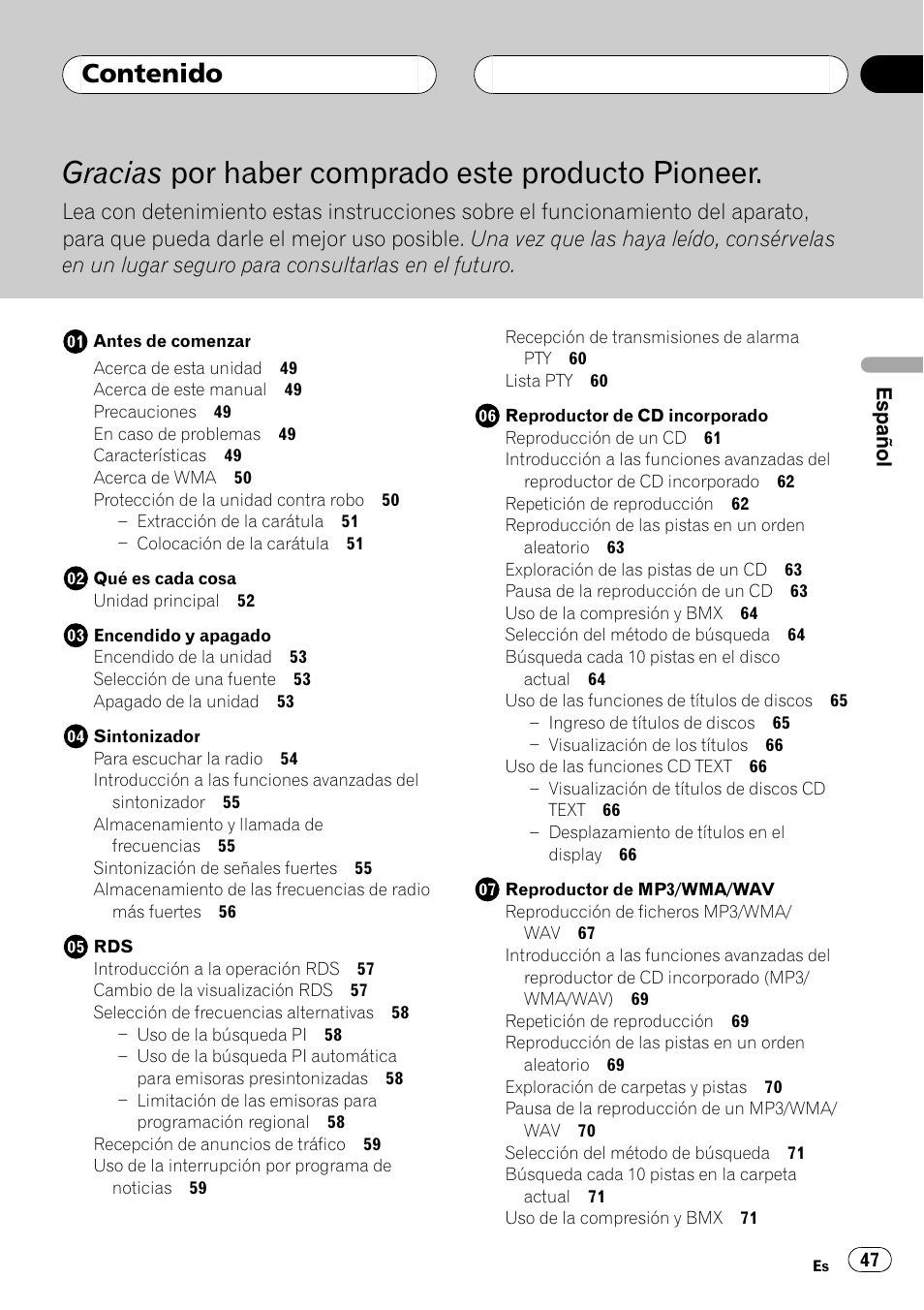Pioneer DEH-P3600MP User Manual | Page 47 / 96