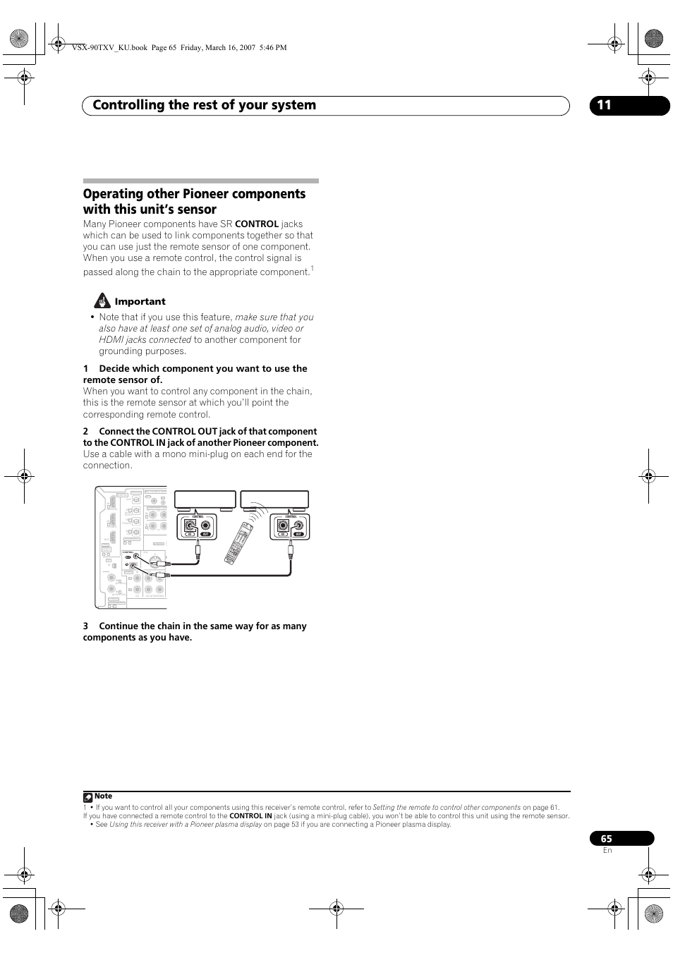 Controlling the rest of your system 11 | Pioneer Elite VSX-90TXV User Manual | Page 65 / 78