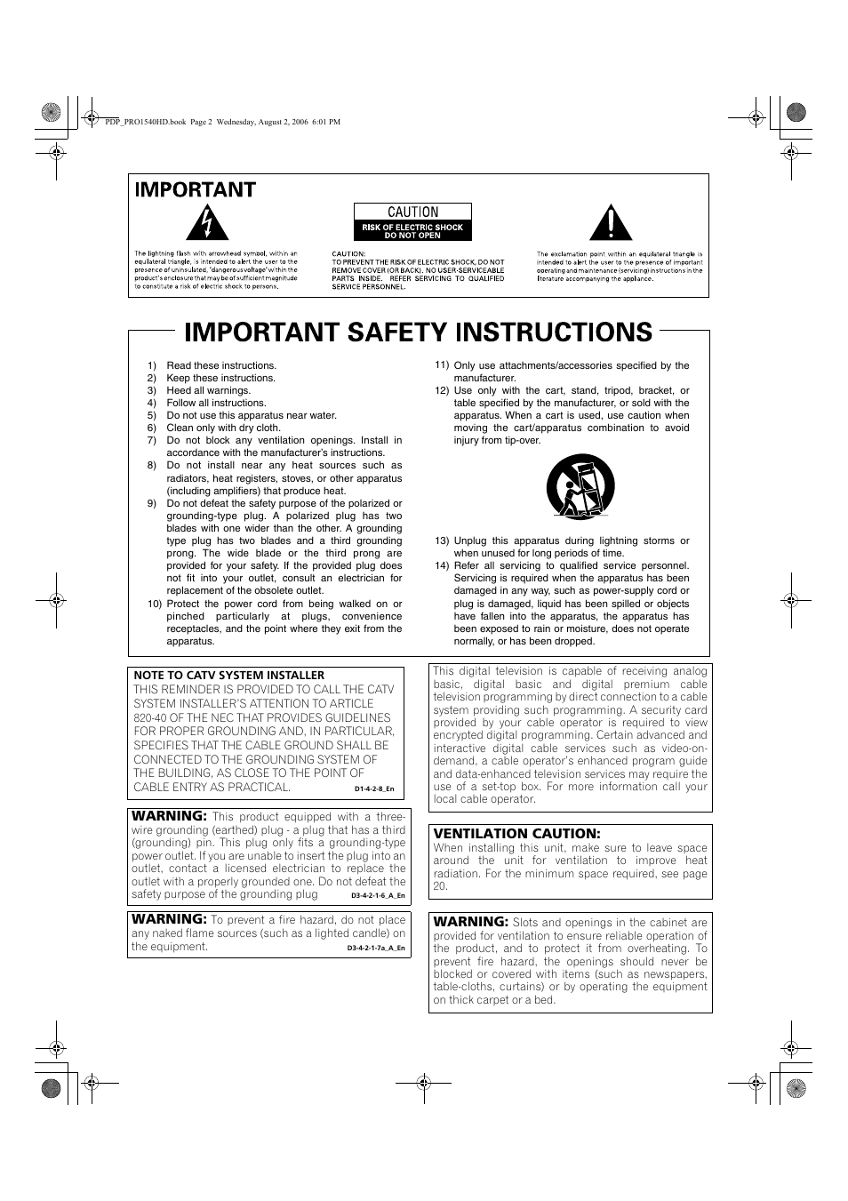 Pioneer PRO-940HD User Manual | Page 2 / 120