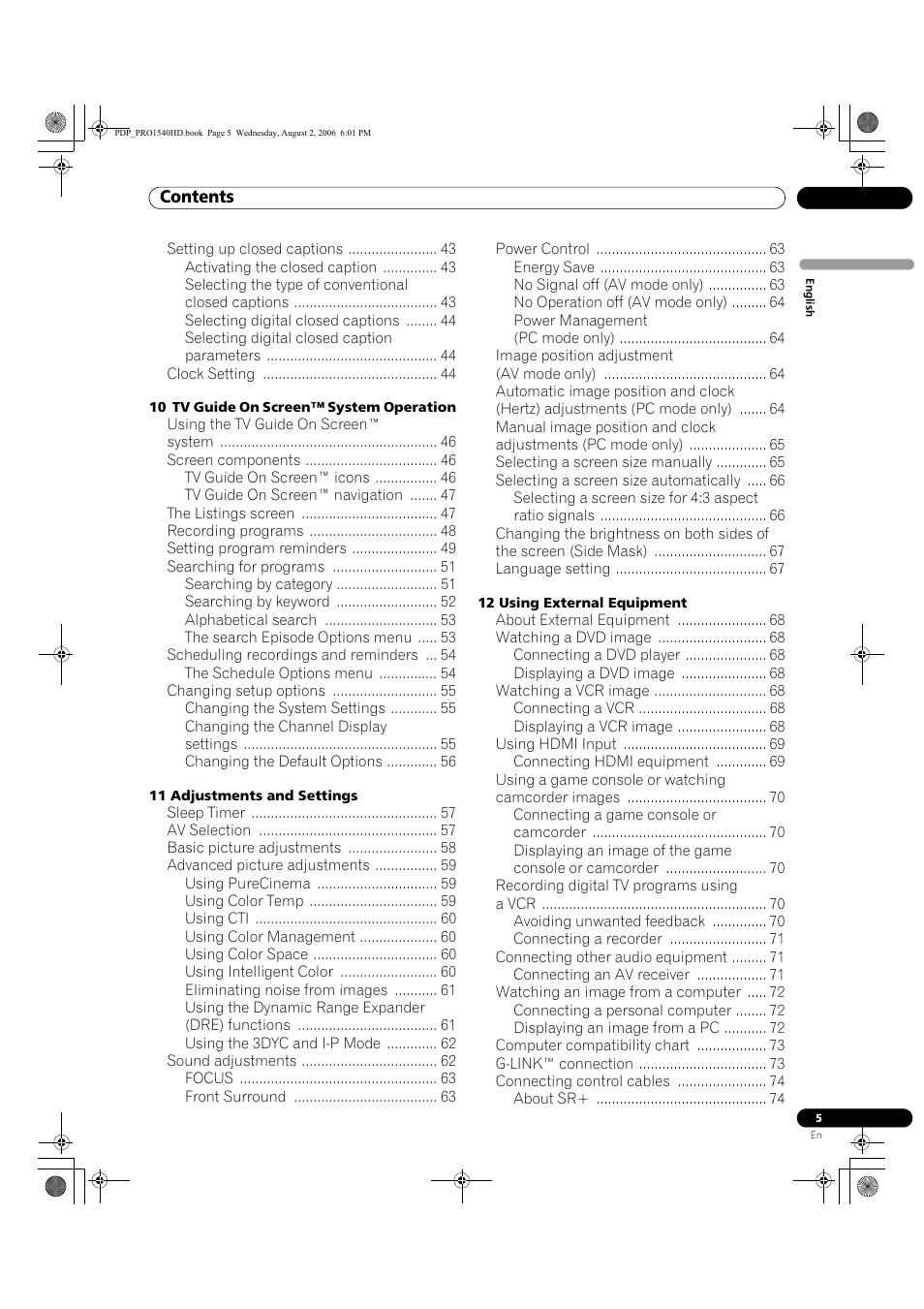 Pioneer PRO-940HD User Manual | Page 5 / 120