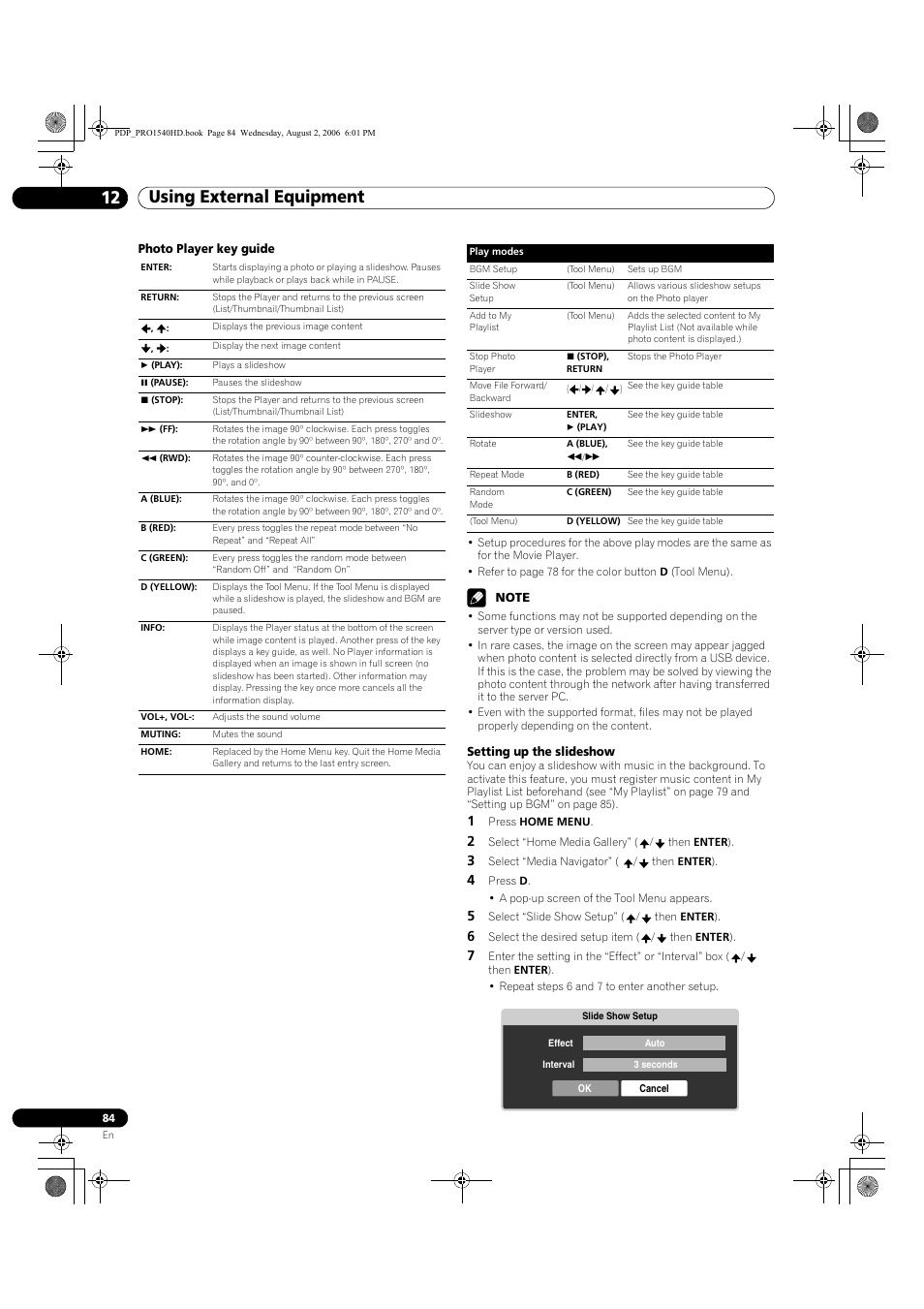 Using external equipment 12 | Pioneer PRO-940HD User Manual | Page 84 / 120