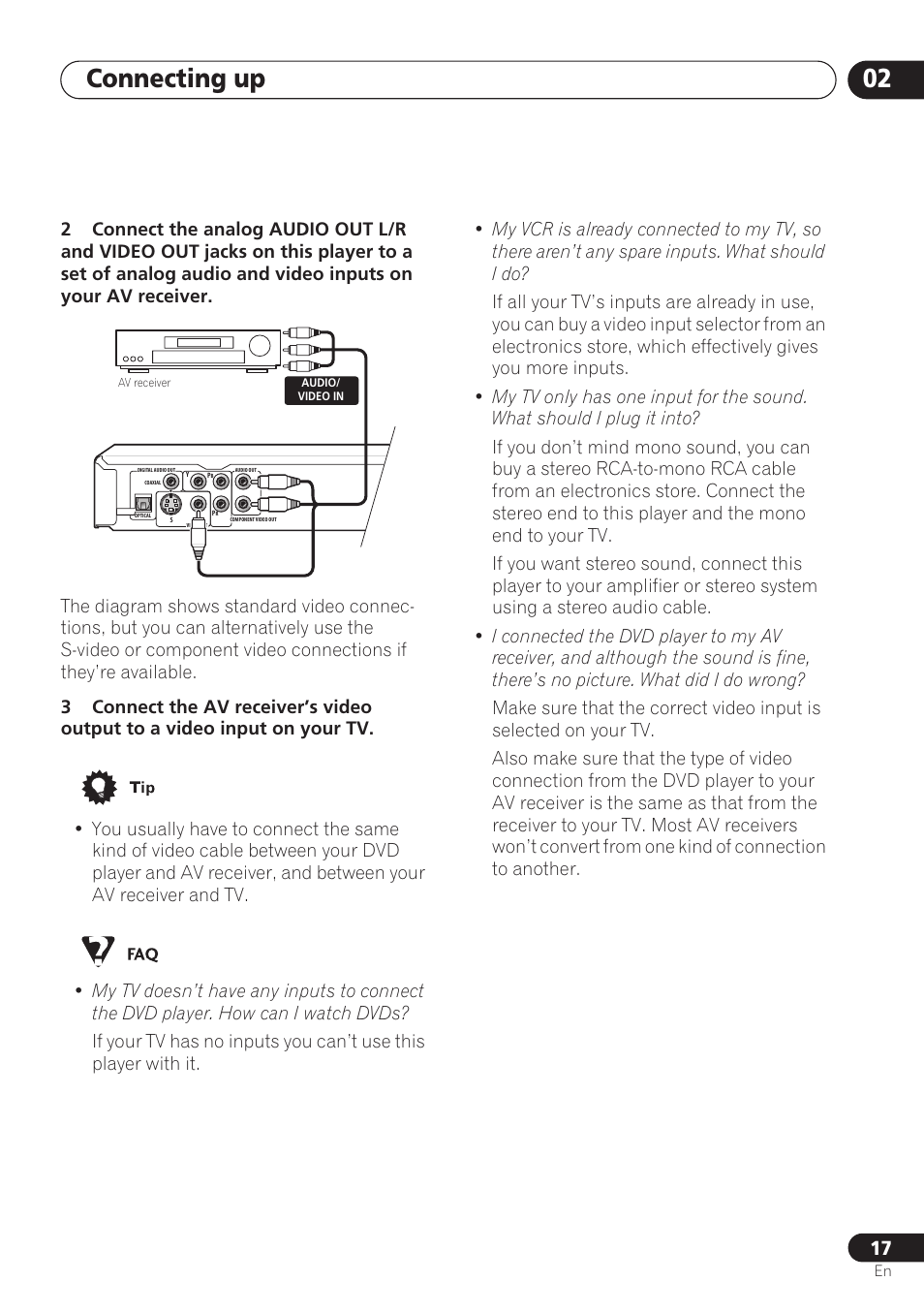 Connecting up 02 | Pioneer DV-260 User Manual | Page 17 / 68