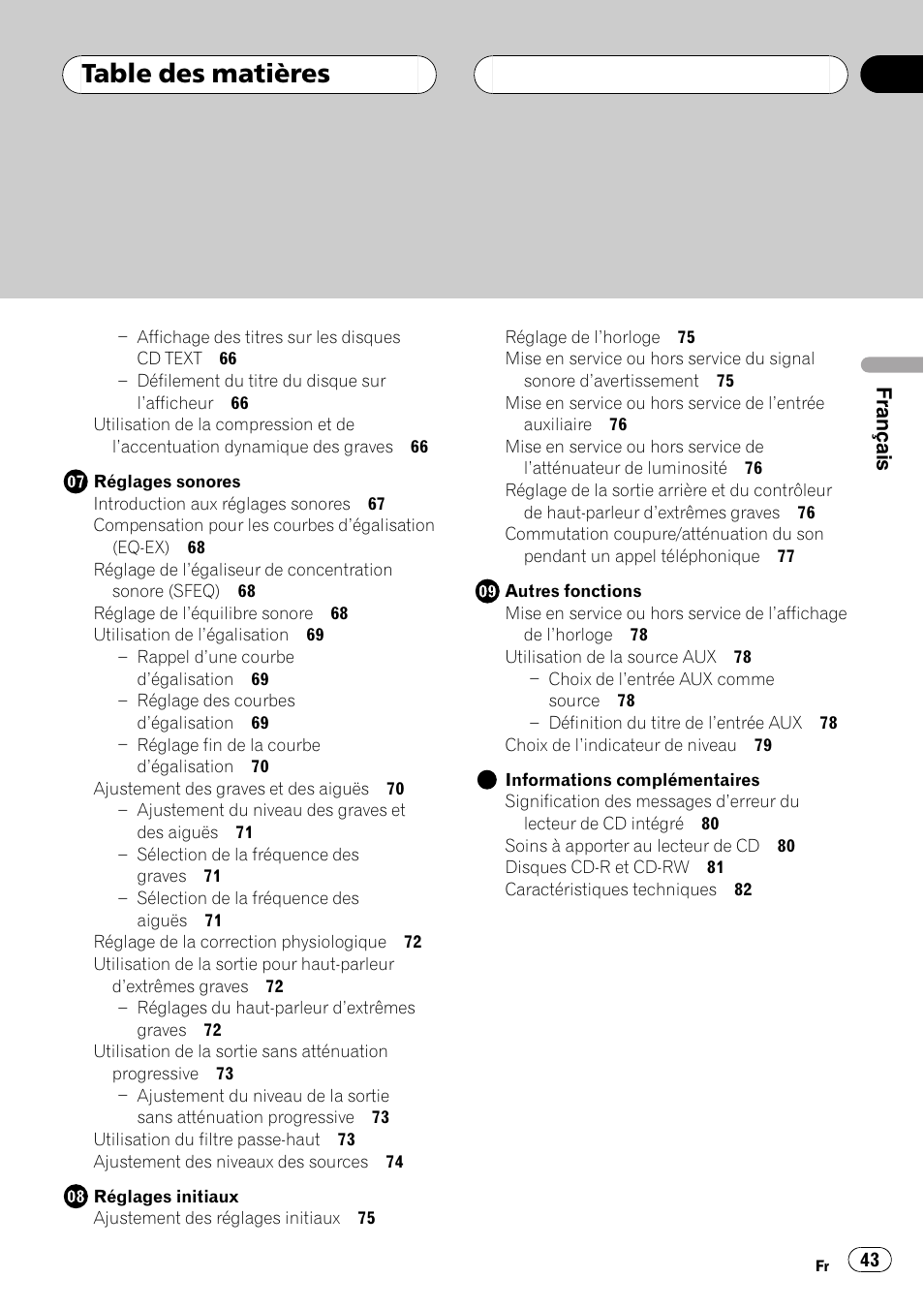 Pioneer DEH-P3600 User Manual | Page 43 / 124