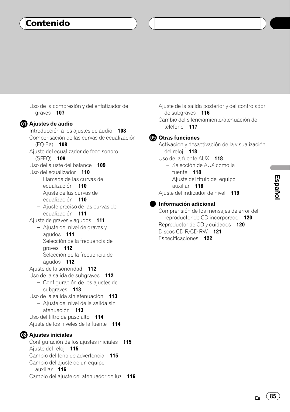 Pioneer DEH-P3600 User Manual | Page 85 / 124