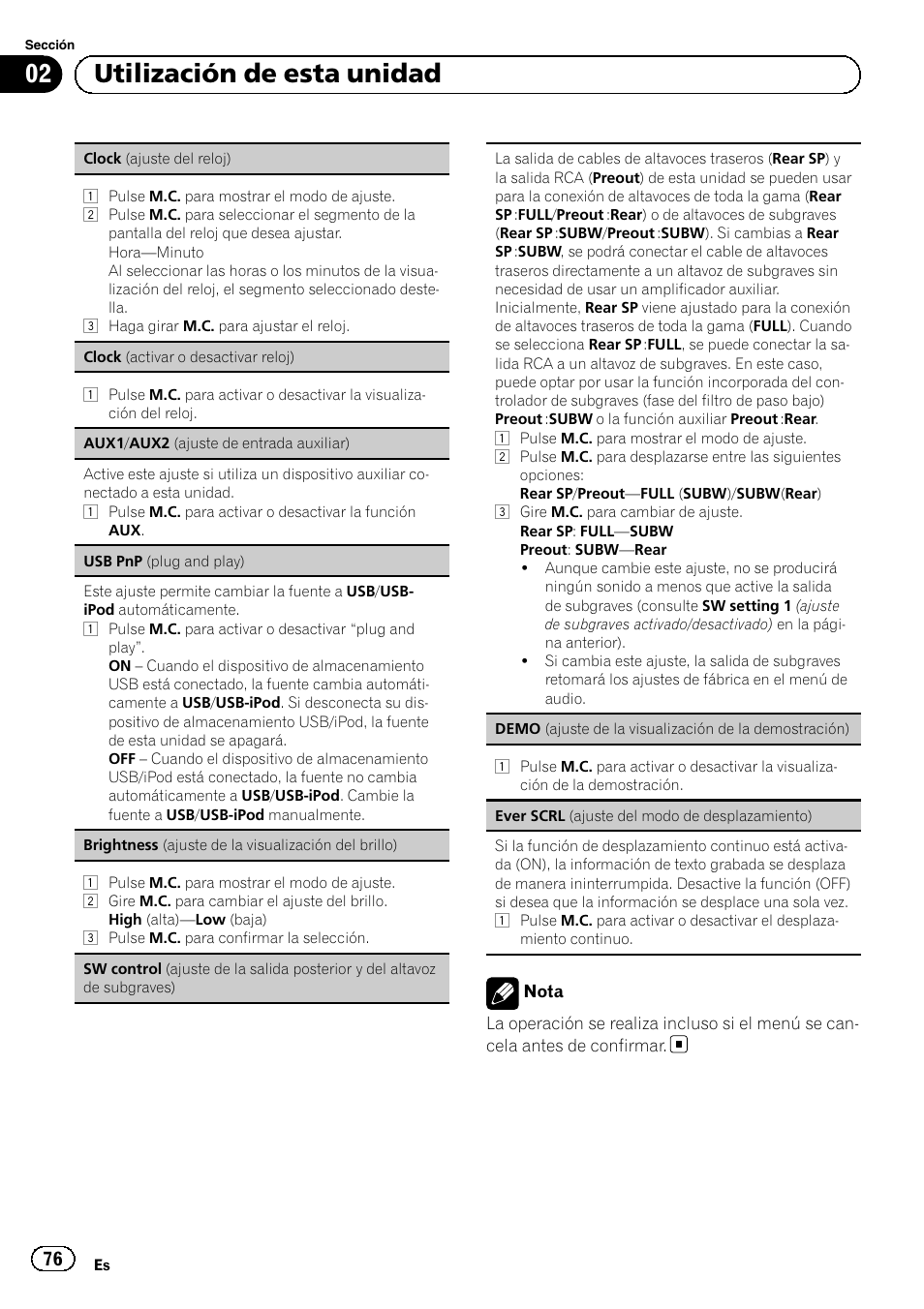 02 utilización de esta unidad | Pioneer SUPERTUNERD DEH-P5200HD User Manual | Page 76 / 88