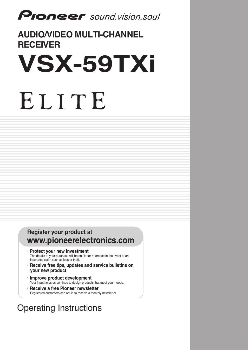Pioneer VSX-59TXi User Manual | 112 pages