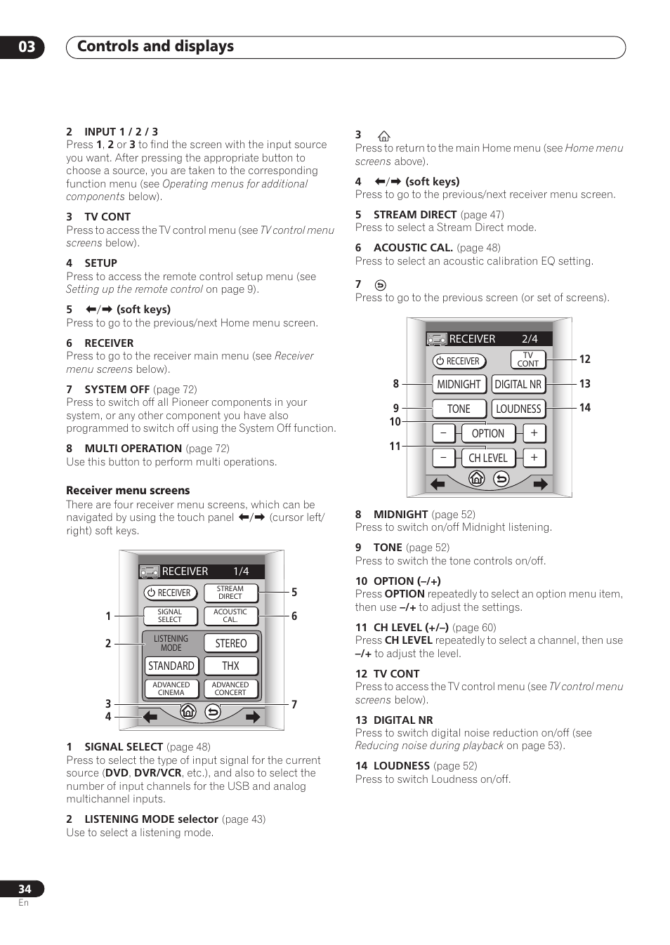 Controls and displays 03 | Pioneer VSX-59TXi User Manual | Page 34 / 112