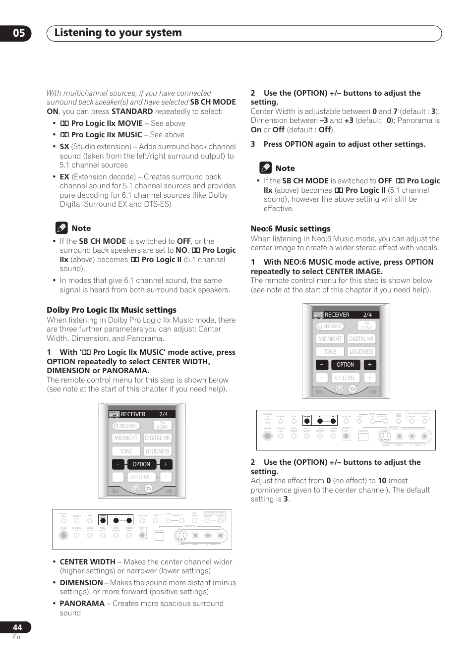 Listening to your system 05 | Pioneer VSX-59TXi User Manual | Page 44 / 112