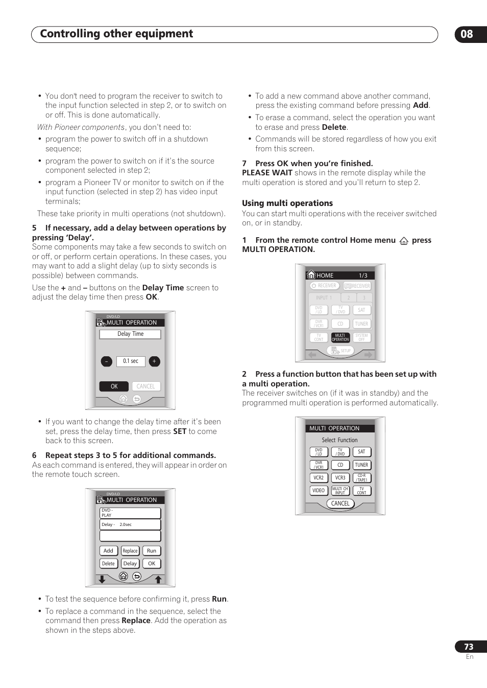 Controlling other equipment 08 | Pioneer VSX-59TXi User Manual | Page 73 / 112