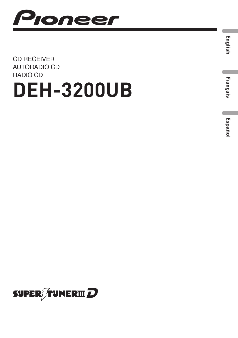 Pioneer DEH-3200UB User Manual | 80 pages