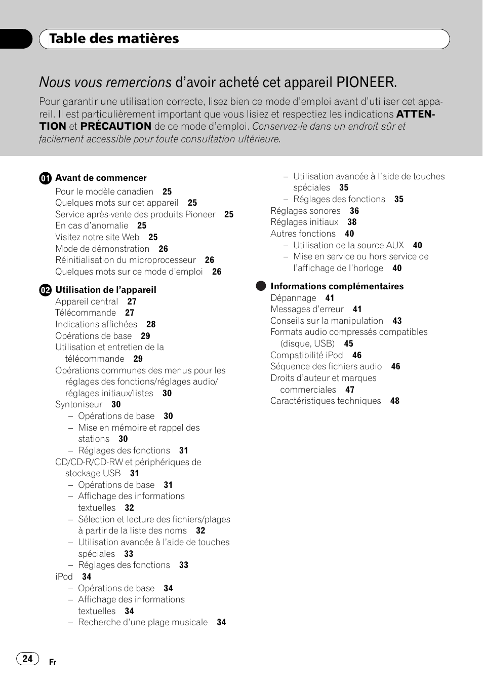 Pioneer DEH-3200UB User Manual | Page 24 / 80