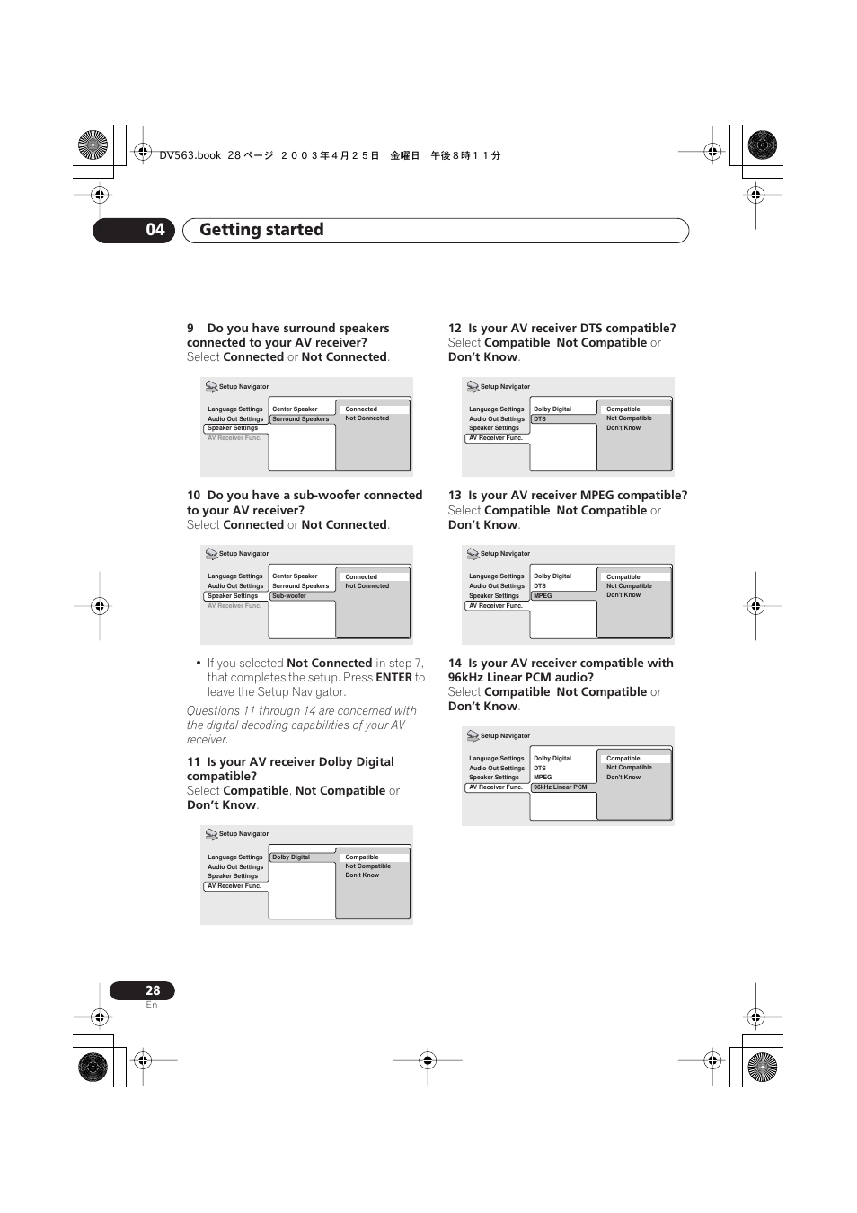 Getting started 04 | Pioneer DV-667A-S User Manual | Page 28 / 88