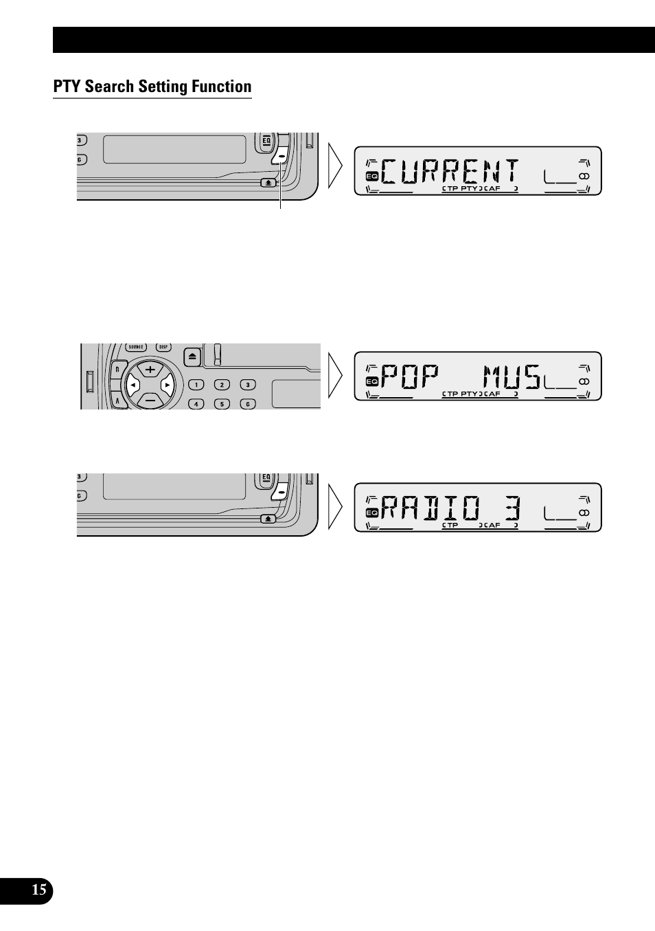 Pty search setting function, Using rds functions | Pioneer KEH-P1010R User Manual | Page 16 / 88
