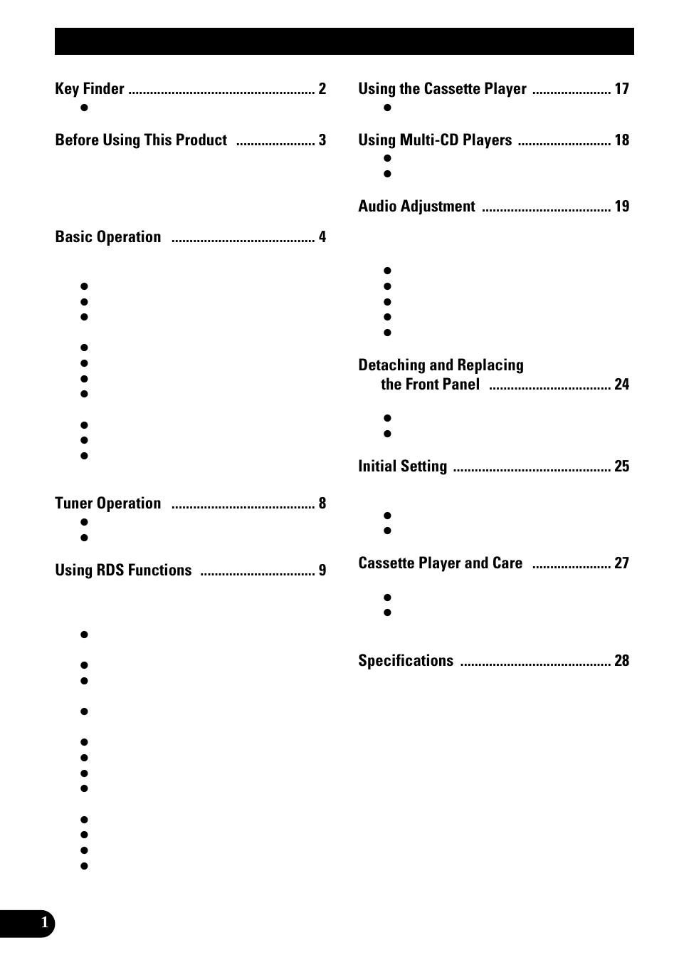 Pioneer KEH-P1010R User Manual | Page 2 / 88
