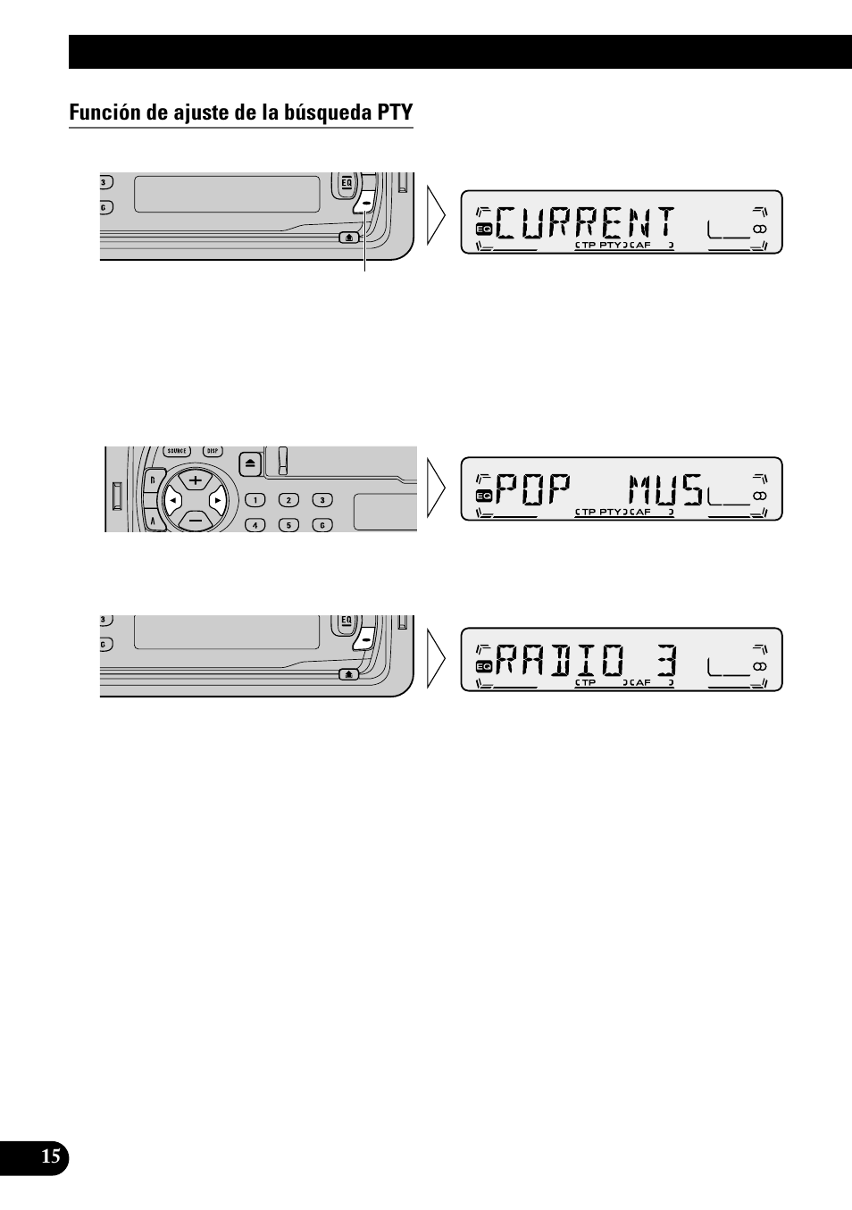 Función de ajuste de la búsqueda pty, Uso de las funciones rds | Pioneer KEH-P1010R User Manual | Page 44 / 88