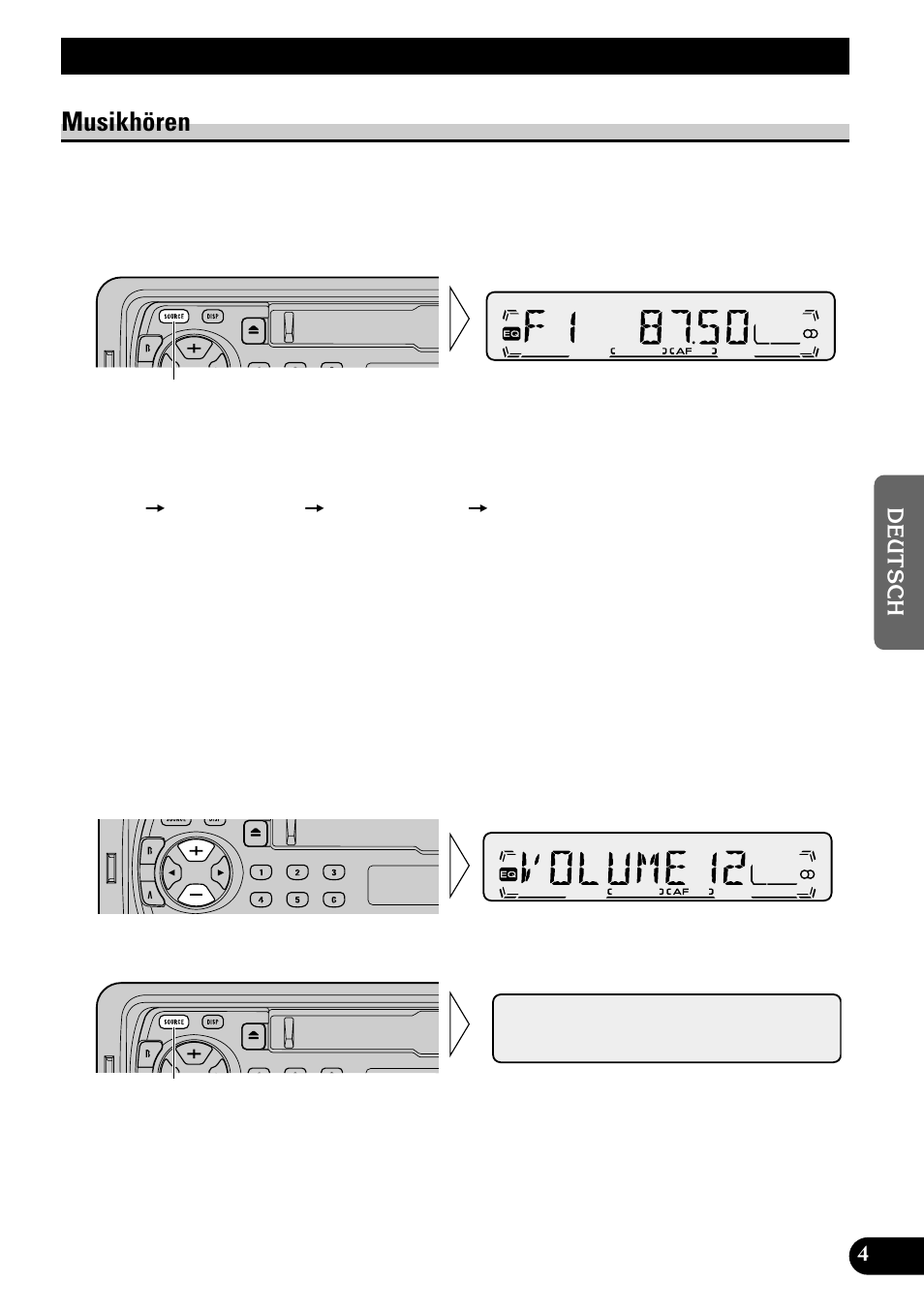 Grundlegender betrieb, Musikhören | Pioneer KEH-P1010R User Manual | Page 61 / 88