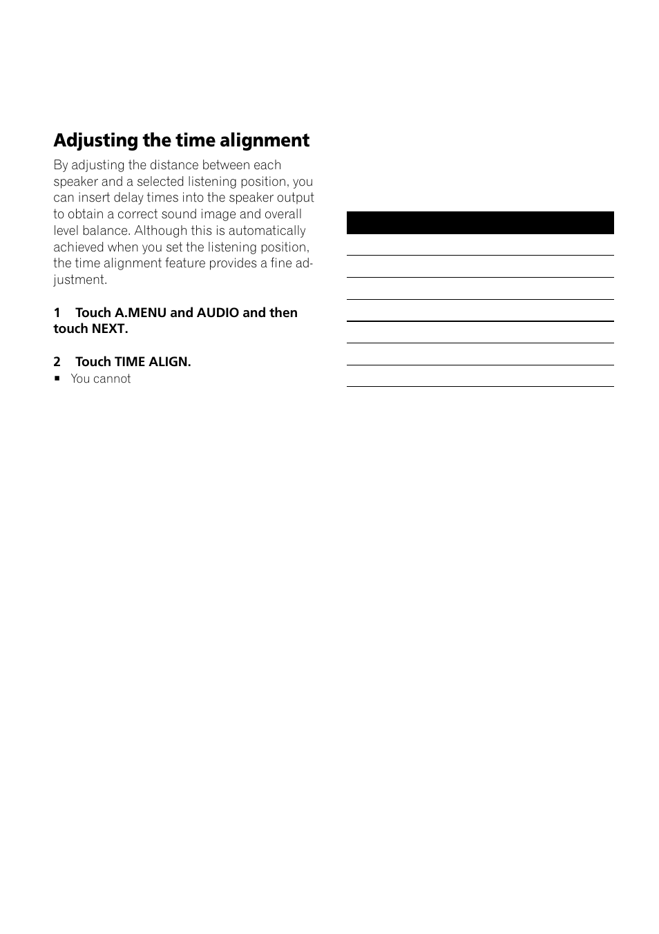 Adjusting the time alignment, Adjusting 3-band parametric equalizer | Pioneer AVH-P6500DVD User Manual | Page 80 / 108