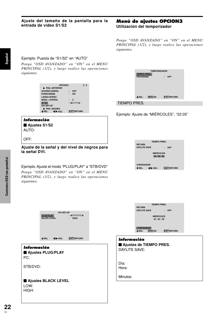 Menú de ajustes opcion3 | Pioneer PLASMA DISPLAY User Manual | Page 177 / 266