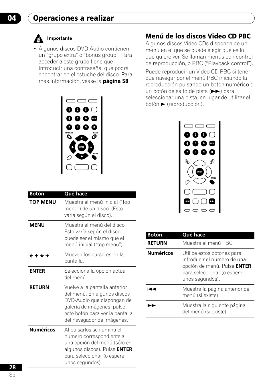 Menú de los discos video cd pbc, Operaciones a realizar 04 | Pioneer VRD1160-A User Manual | Page 102 / 148