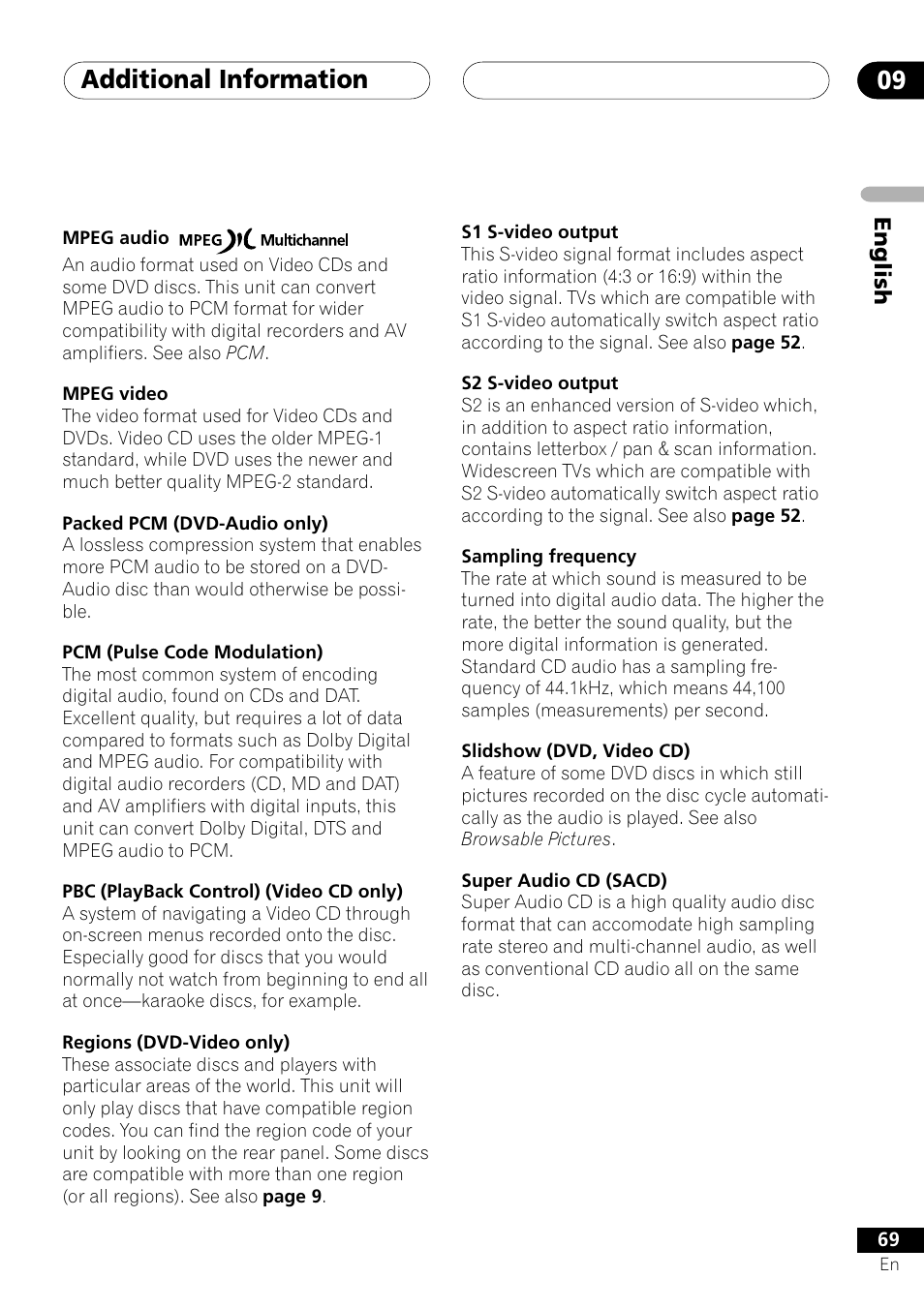 Additional information 09 | Pioneer VRD1160-A User Manual | Page 69 / 148