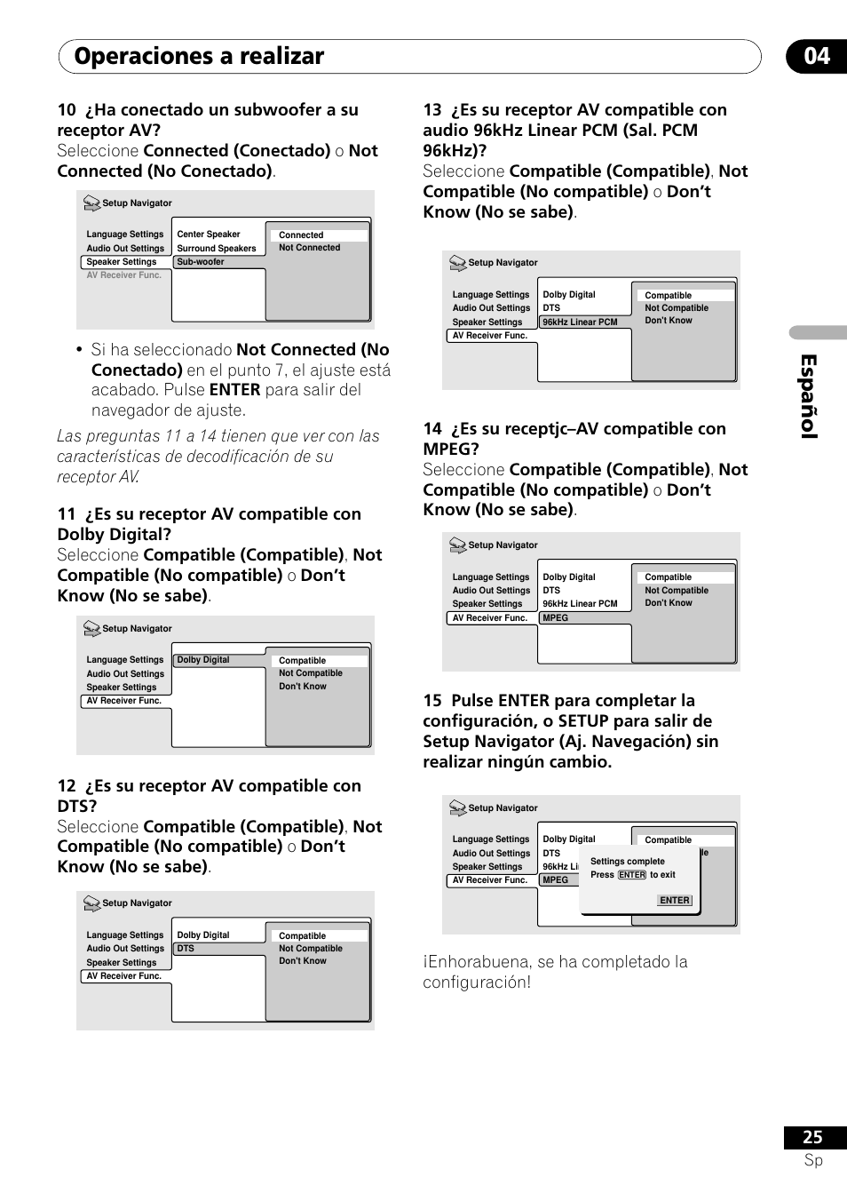 Operaciones a realizar 04, Español | Pioneer VRD1160-A User Manual | Page 99 / 148