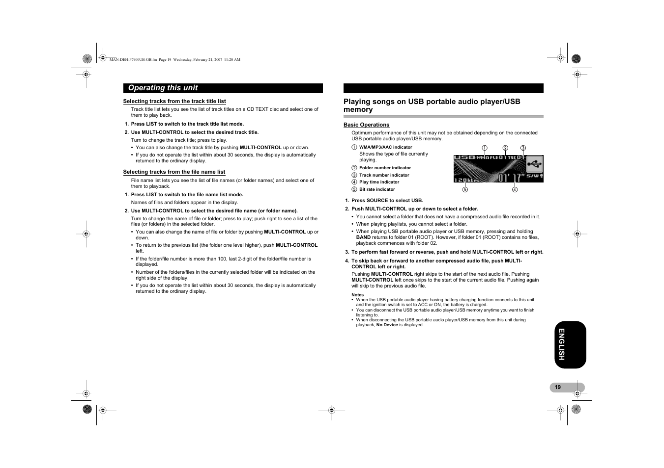 Operating this unit | Pioneer DEH-P7900UB User Manual | Page 19 / 52