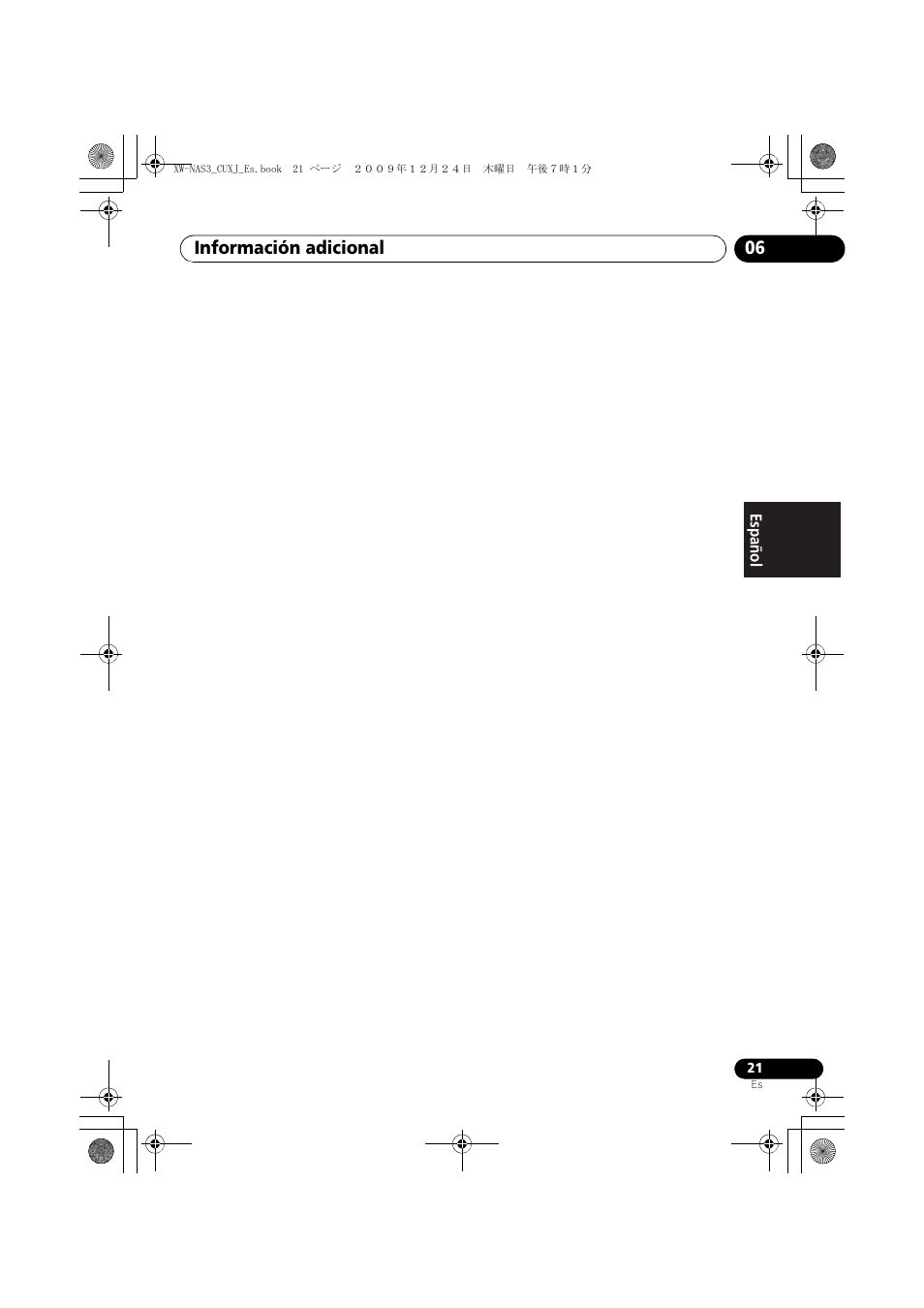 Información adicional 06 | Pioneer Digital Speaker System For iPod XW-NAS3 User Manual | Page 57 / 60