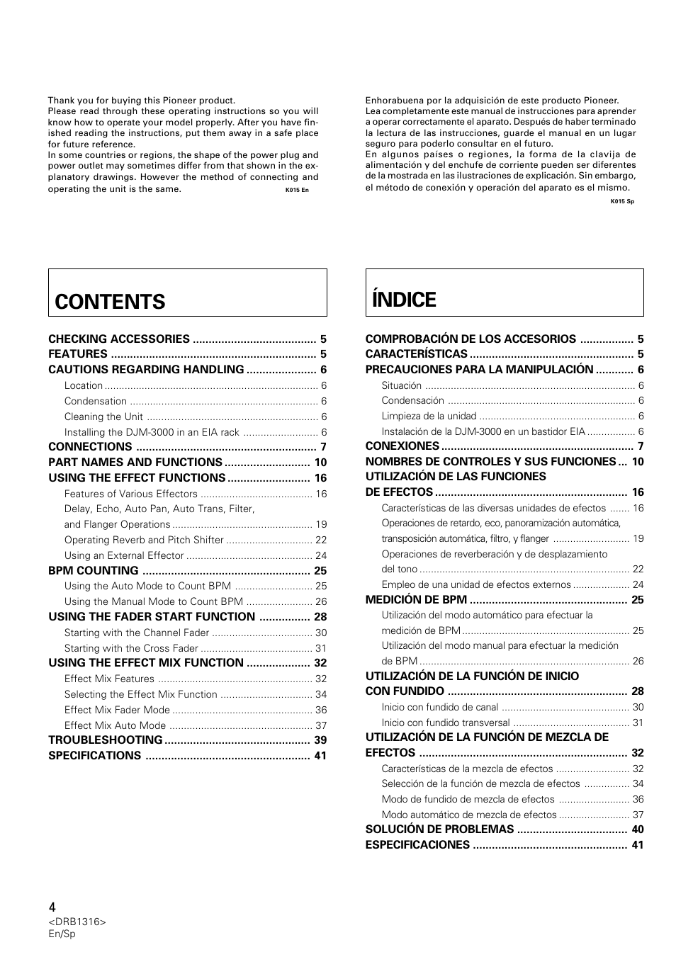 Pioneer DJM-300 User Manual | Page 4 / 64