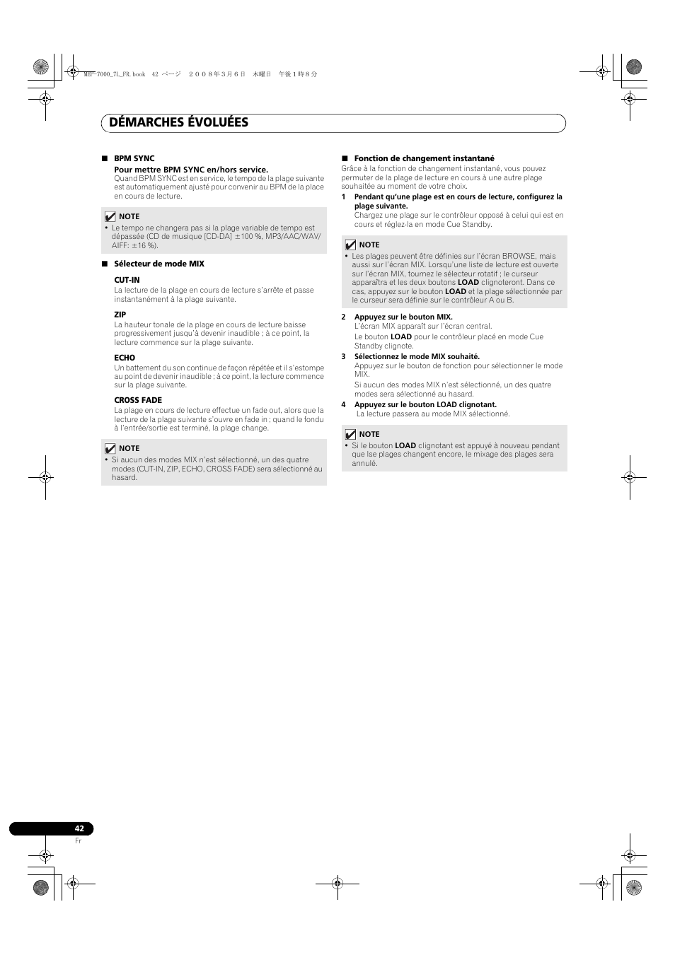Démarches évoluées | Pioneer MEP-7000 User Manual | Page 110 / 206