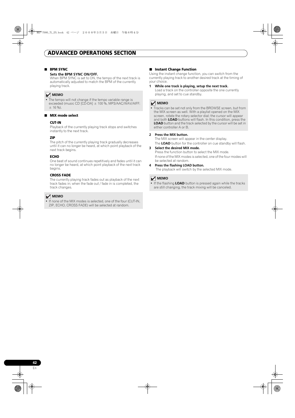 Pioneer MEP-7000 User Manual | Page 42 / 206