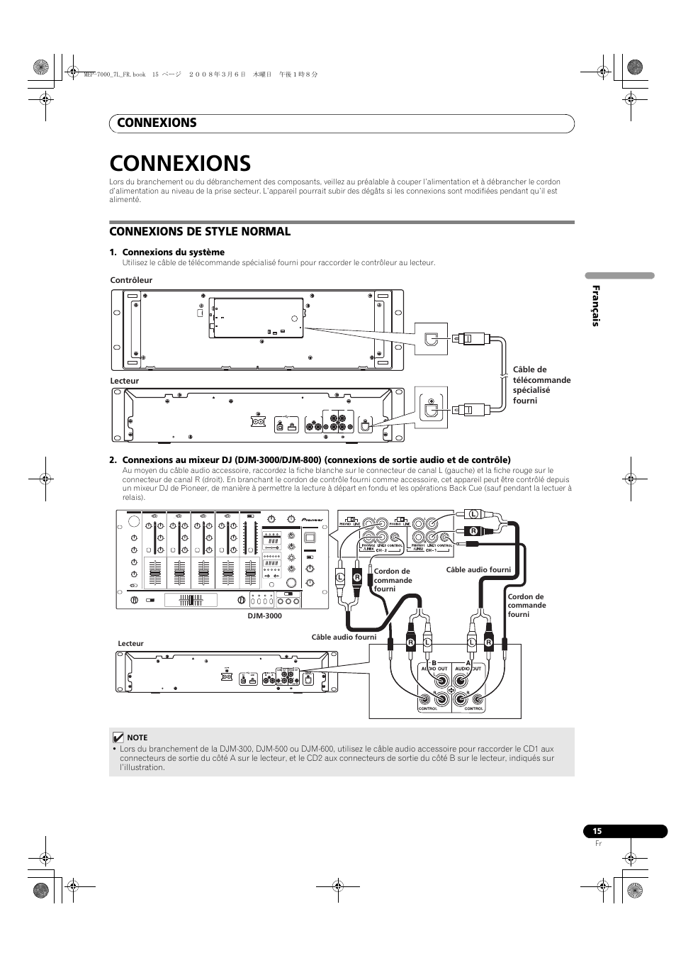 Connexions, Connexions de style normal, Français | Connexions du système | Pioneer MEP-7000 User Manual | Page 83 / 206