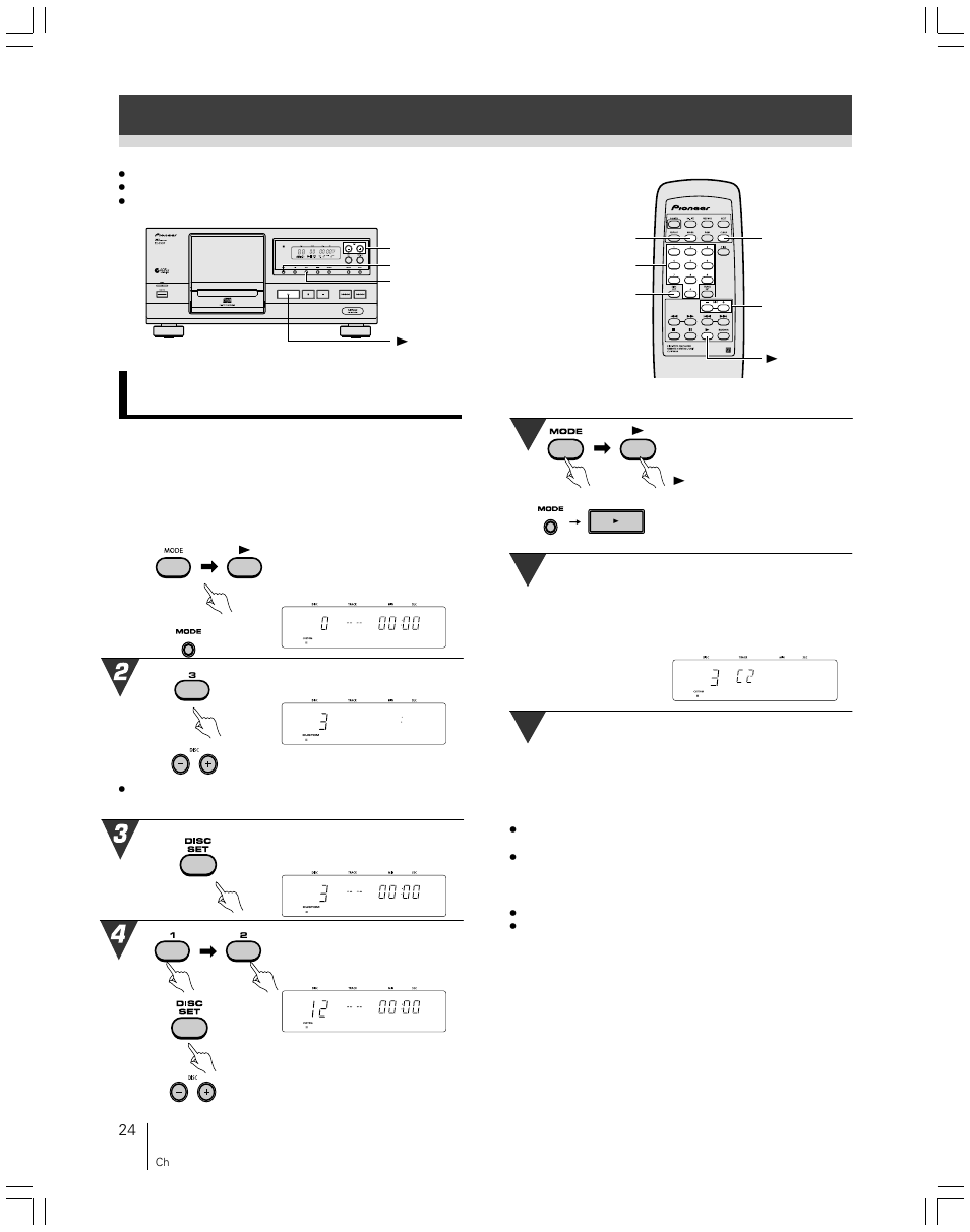 Pioneer file-type compact disc player PD-F507 User Manual | Page 24 / 30