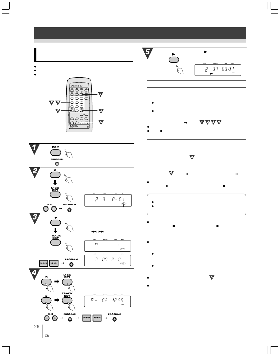 Pioneer file-type compact disc player PD-F507 User Manual | Page 26 / 30