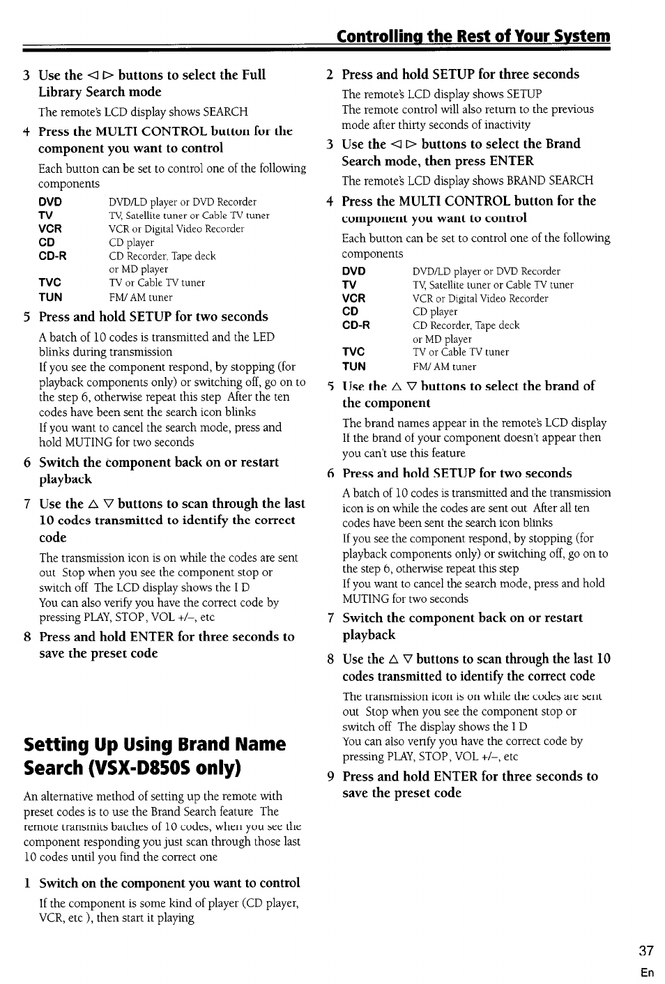 Controlling the rest of your system | Pioneer VSX-D710S User Manual | Page 37 / 53