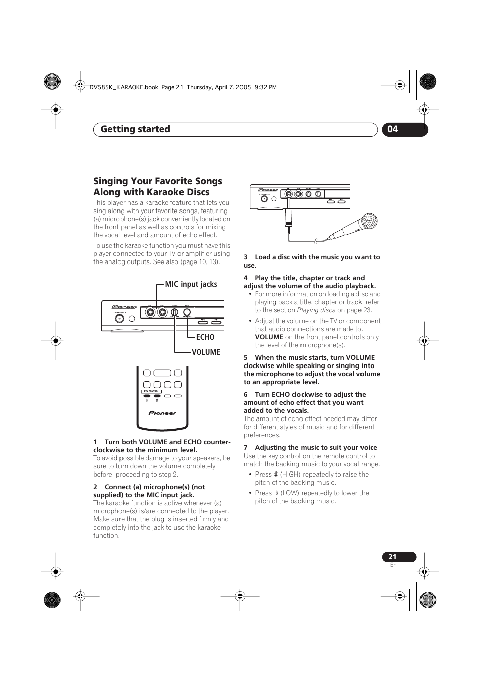 Getting started 04 | Pioneer DV-585K-s User Manual | Page 21 / 44