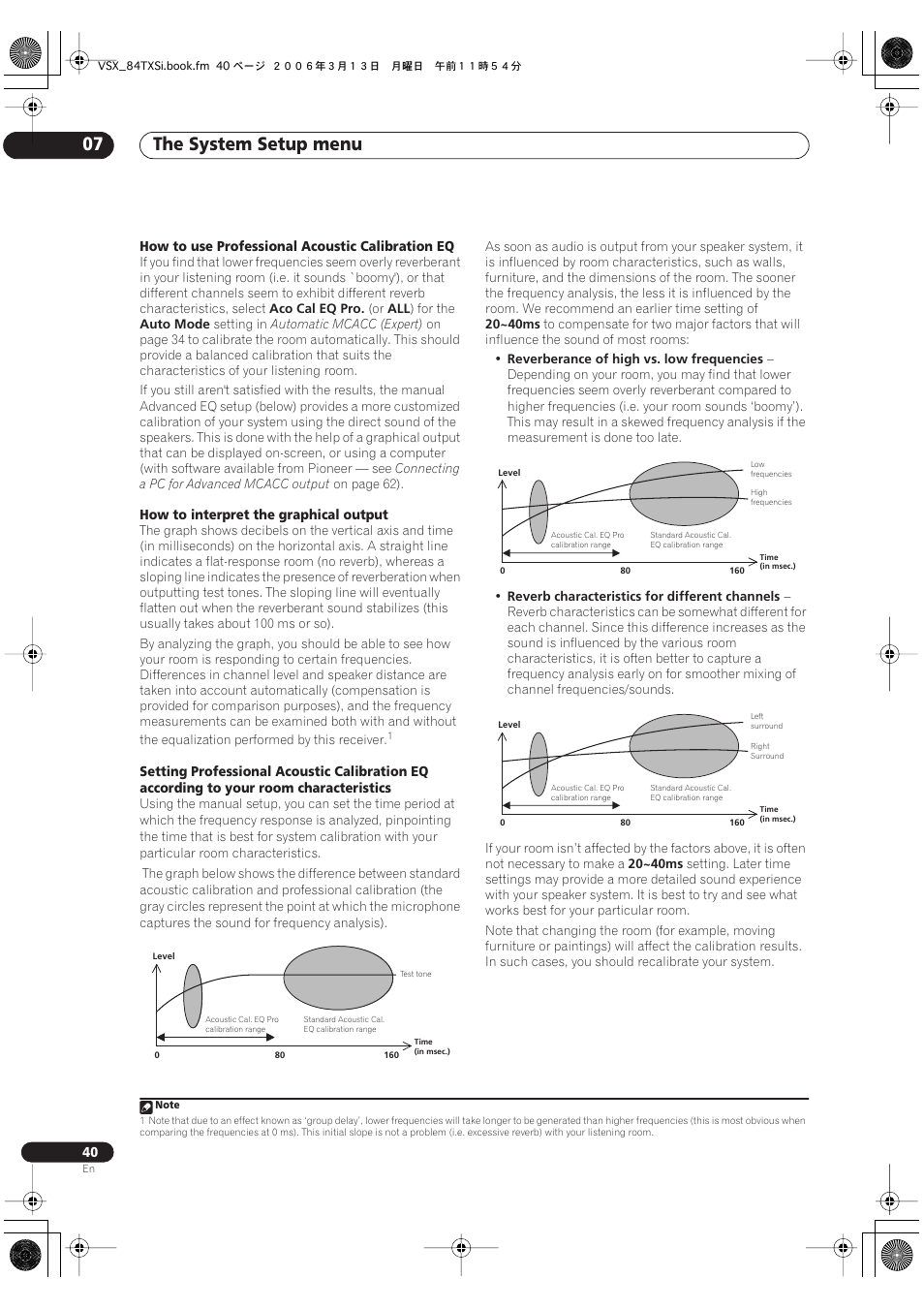 The system setup menu 07 | Pioneer VSX-82TXS-S User Manual | Page 40 / 92