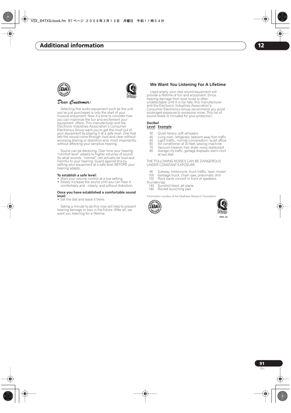 Additional information 12 | Pioneer VSX-82TXS-S User Manual | Page 91 / 92