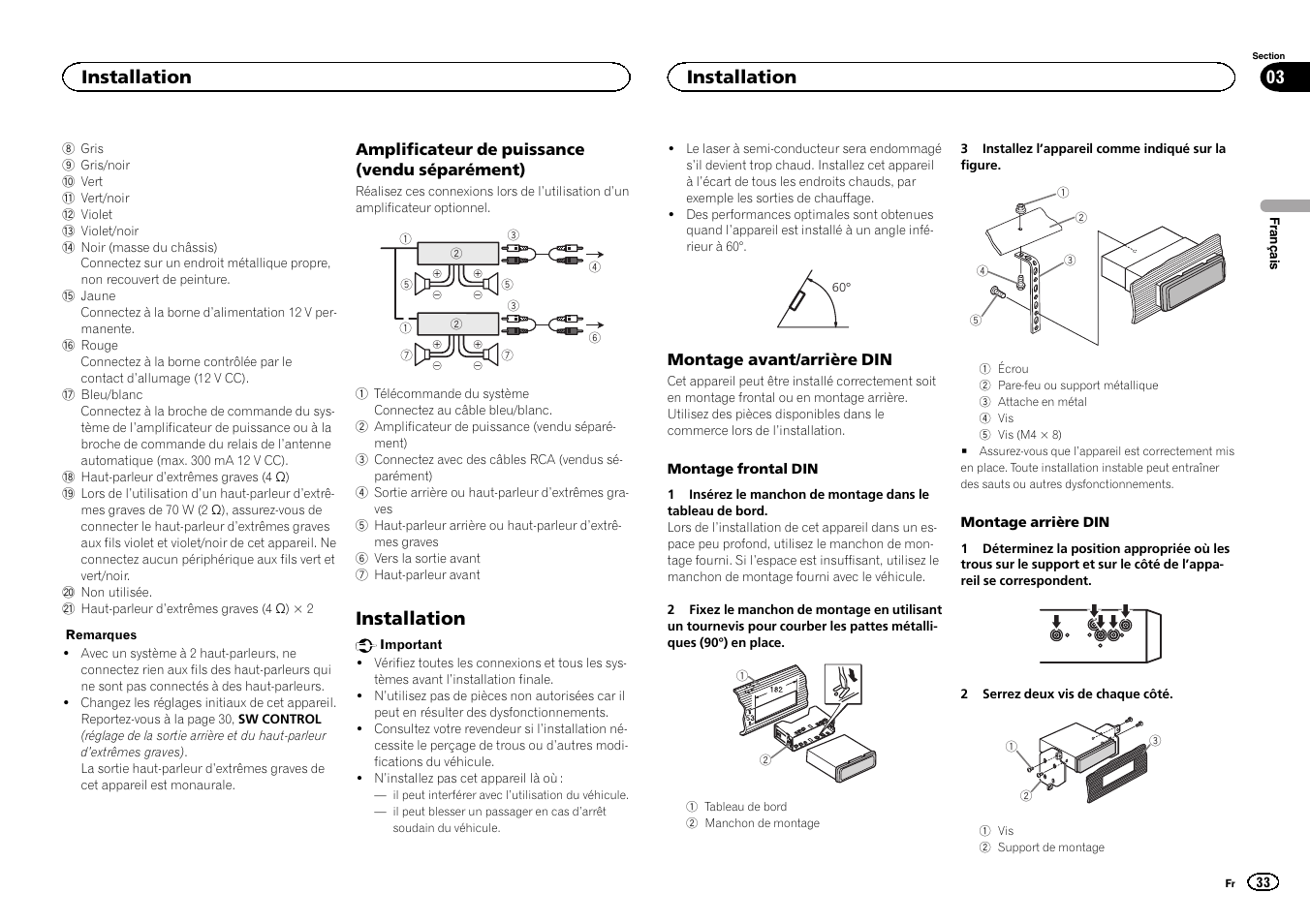 Installation, Installation 03 | Pioneer DEH-6300UB User Manual | Page 33 / 60