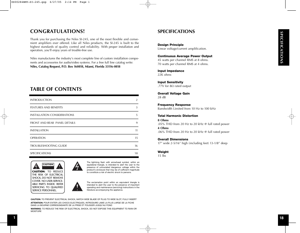 Pioneer SI-245 User Manual | Page 19 / 20
