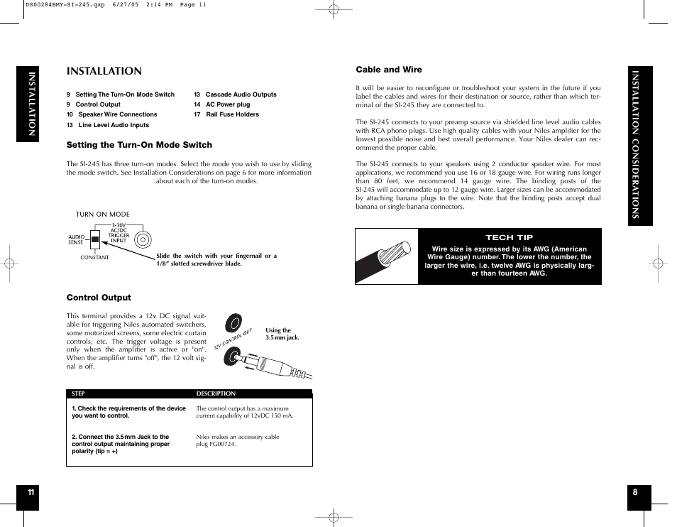 Installation | Pioneer SI-245 User Manual | Page 9 / 20