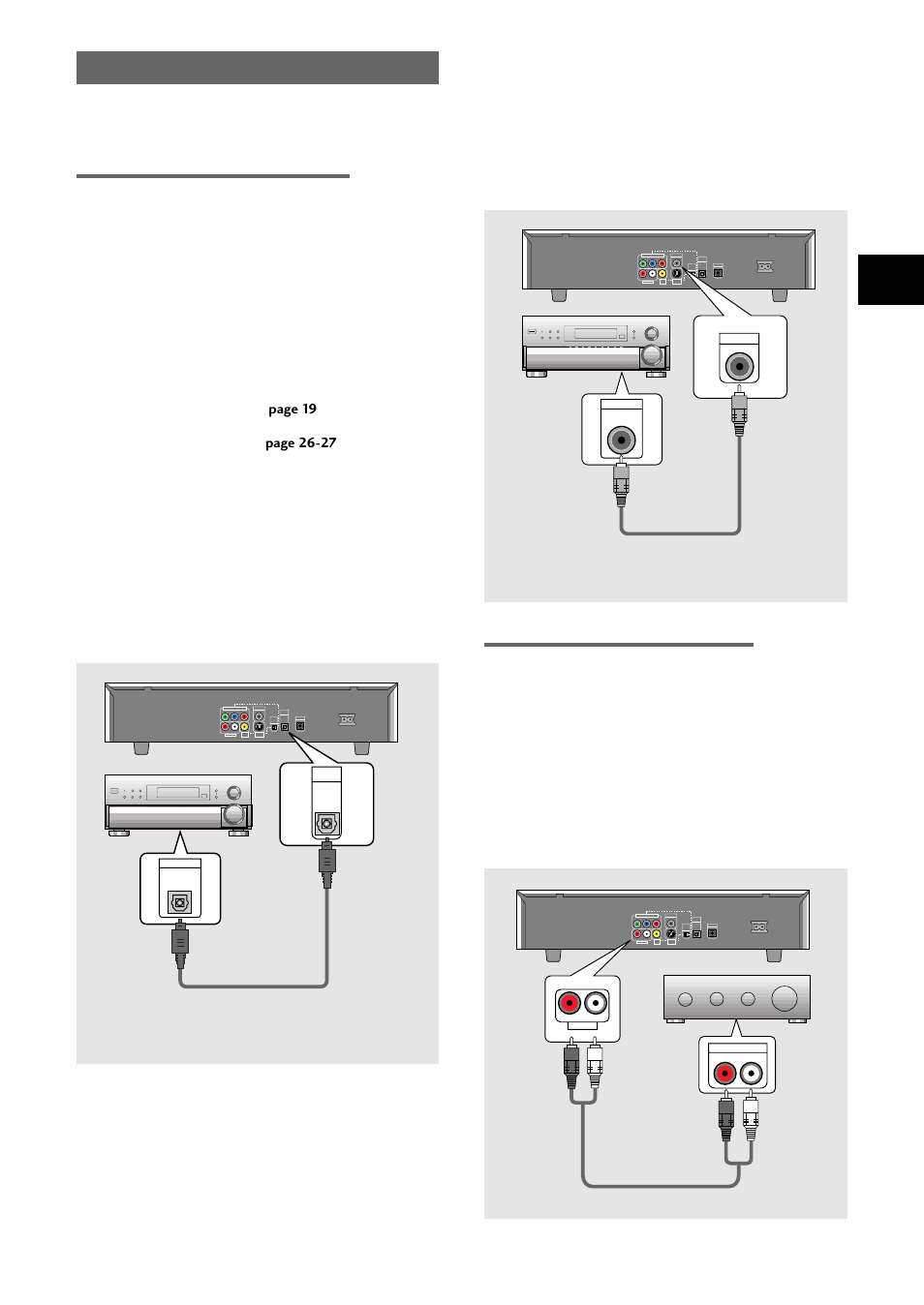 Audio connections, Digital audio connections, Analog audio connection | Pioneer DV-333 User Manual | Page 15 / 56