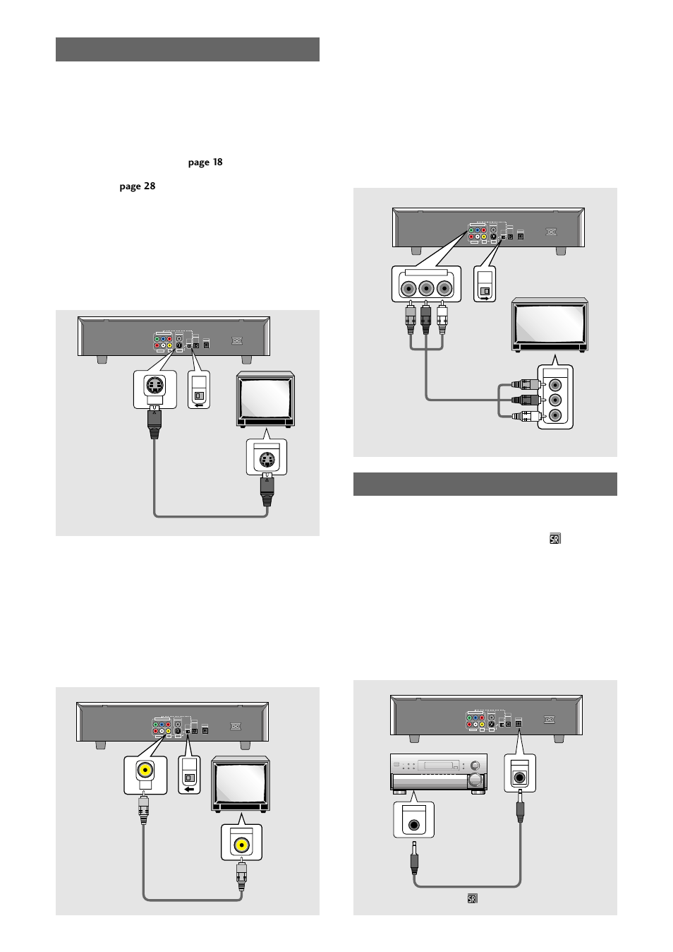 Video connections system control connections, Video connections, System control connections | S-video out, Video out, Component video out | Pioneer DV-333 User Manual | Page 16 / 56