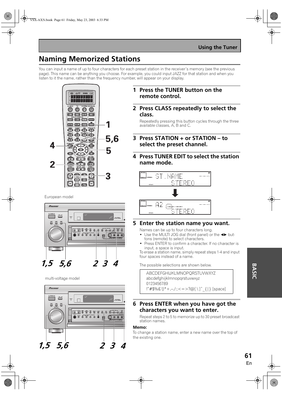 Naming memorized stations | Pioneer VSX-AX5i-G User Manual | Page 61 / 120