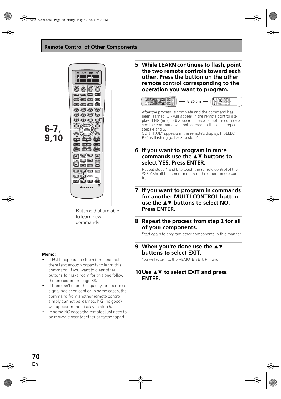 Pioneer VSX-AX5i-G User Manual | Page 70 / 120
