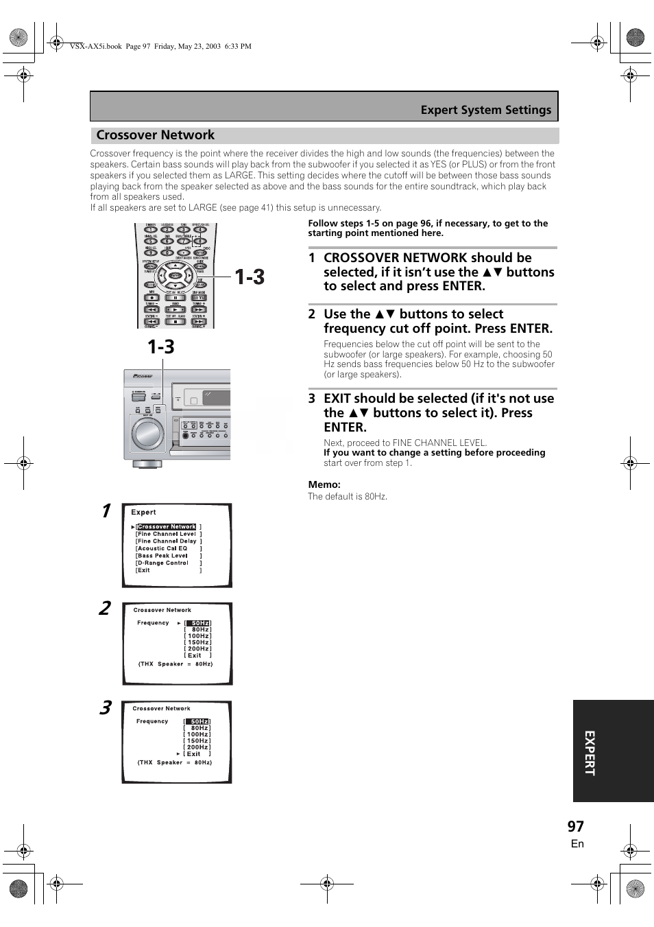 Crossover network | Pioneer VSX-AX5i-G User Manual | Page 97 / 120